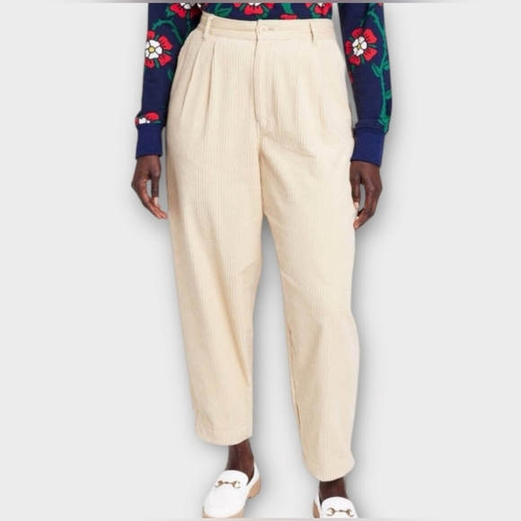 Rowing Blazers Pants - Rowing Blazers Cream Corduroy Pants